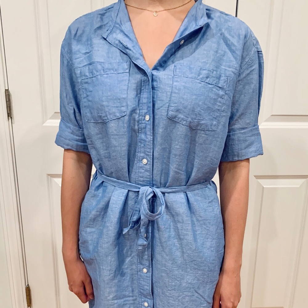 Uniqlo Denim Button-Up Tunic Dress - Oversized